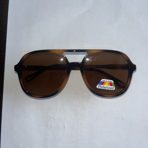 Woman’s/Mens Retro Havana Square Aviator Polarized Bridged Tortoise Sunglasses - Picture 10 of 14